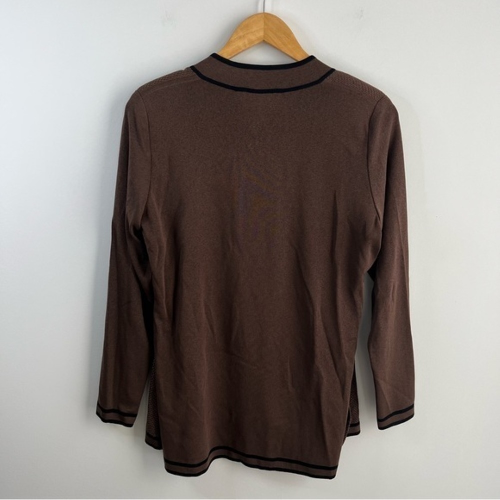 Misook Brown Open-Front Blazer - Picture 2 of 6